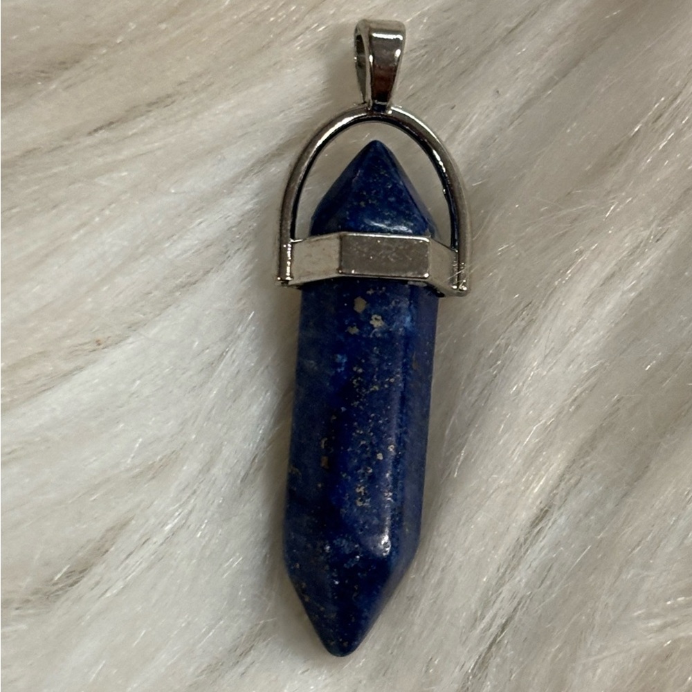 Lapis Lazuli Crystal Pendant Reiki Chakra NWOT